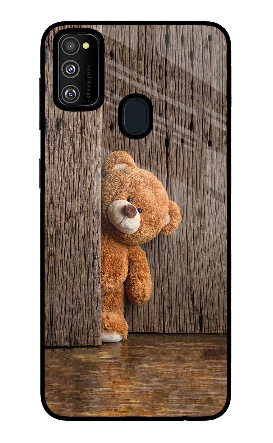 Teddy Wooden Samsung M21 2020 Glass Case