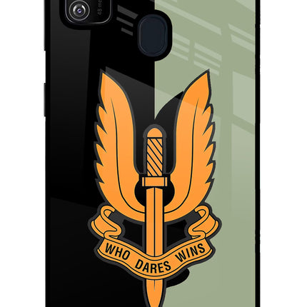 Balidan Logo Samsung M21 2020 Glass Case Back Cover by Casekaro