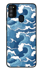 Blue Waves Samsung M21 2020 Glass Case