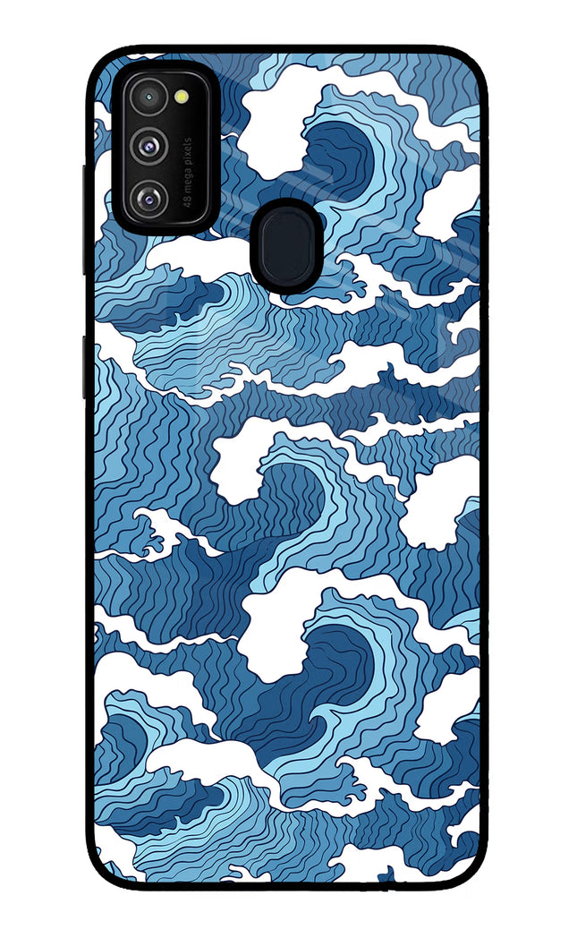 Blue Waves Samsung M21 2020 Glass Case