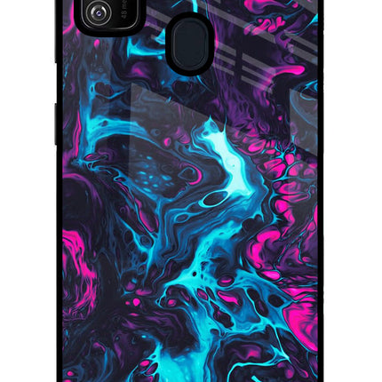 Abstract Samsung M21 2020 Glass Case Back Cover by Casekaro