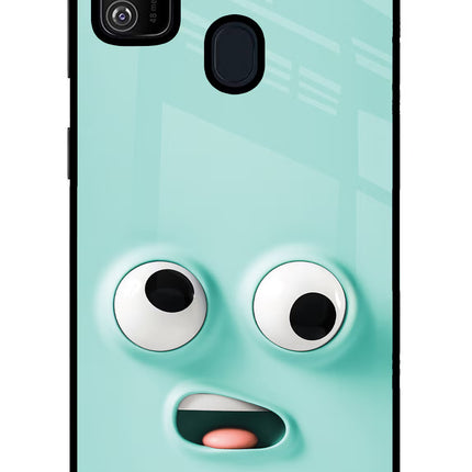 Funny Cartoon Samsung M21 2020 Glass Case Back Cover by Casekaro