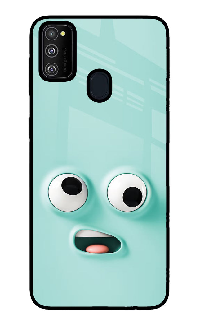 Funny Cartoon Samsung M21 2020 Glass Case Back Cover by Casekaro