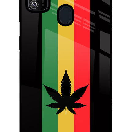 Weed Flag Samsung M21 2020 Glass Case Back Cover by Casekaro