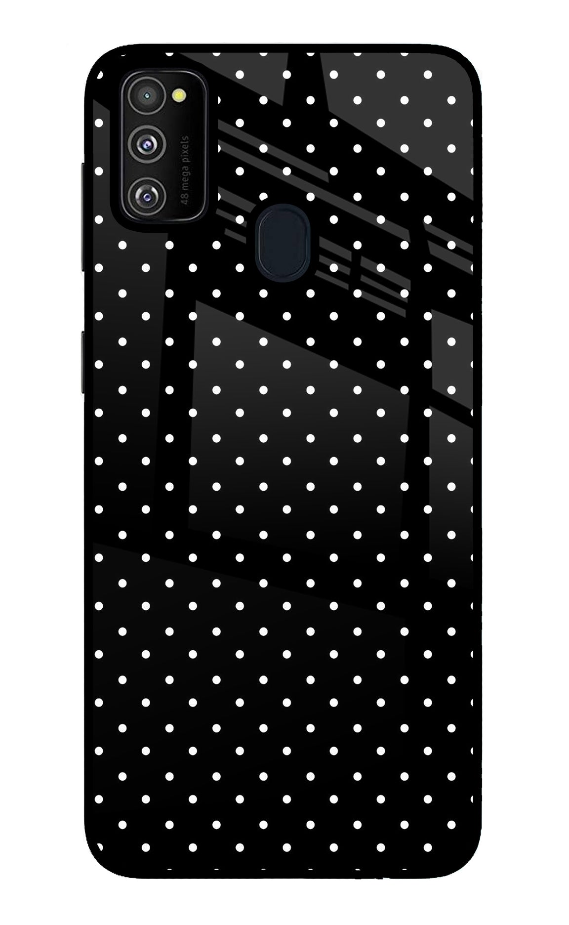 White Dots Samsung M21 2020 Back Cover