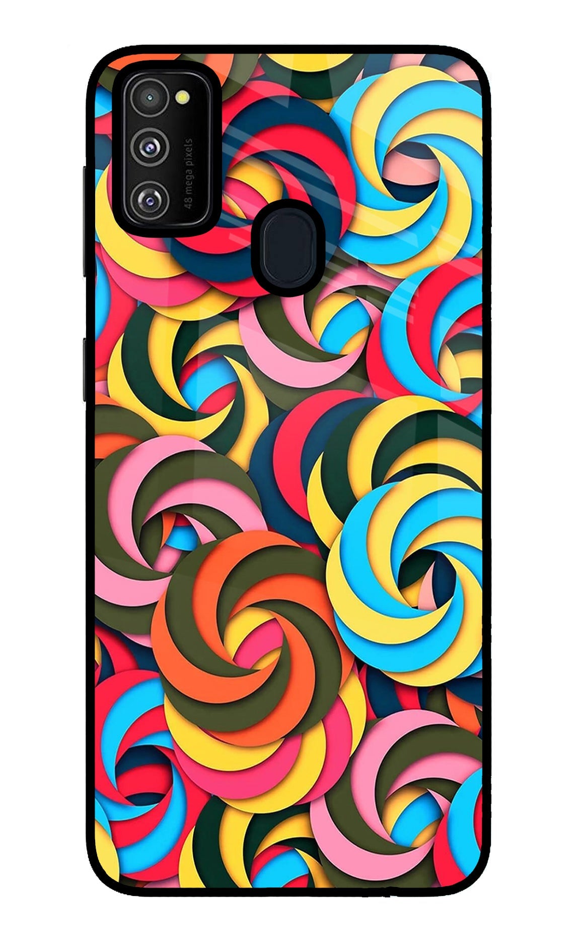 Spiral Pattern Samsung M21 2020 Back Cover