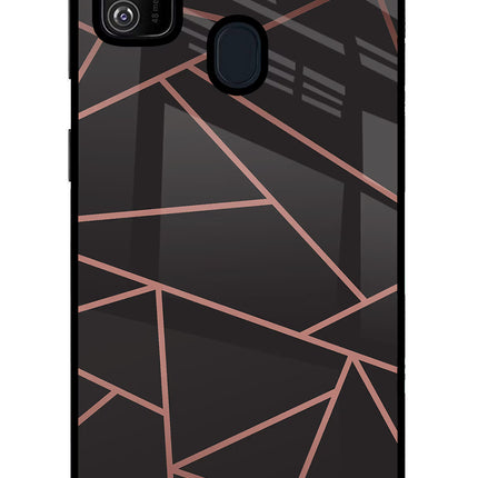 Geometric Pattern Samsung M21 2020 Glass Case Back Cover by Casekaro