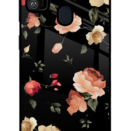 Flowers Samsung M21 2020 Glass Case Back Cover by Casekaro