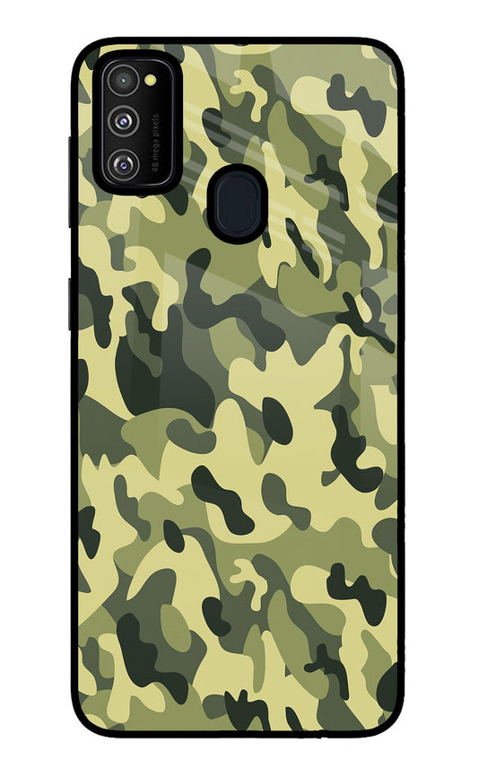 Camouflage Samsung M21 2020 Glass Case