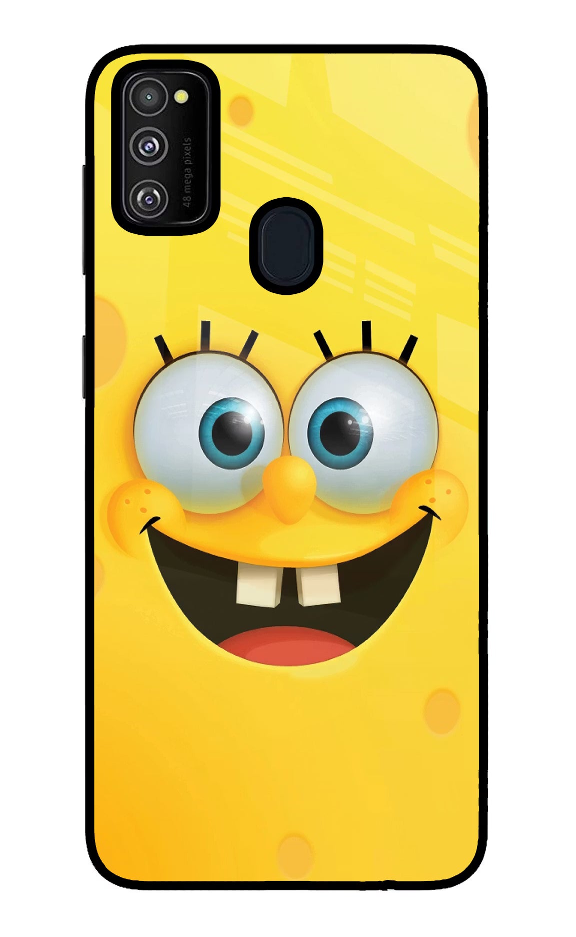 Sponge 1 Samsung M21 2020 Glass Case Back Cover by Casekaro
