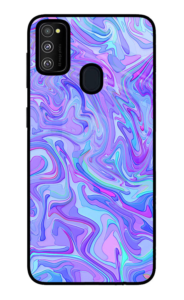 Glitter Samsung M21 2020 Glass Case Back Cover by Casekaro