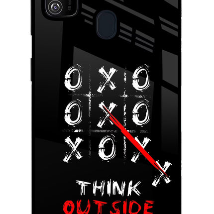Think out of the BOX Samsung M21 2020 Glass Case Back Cover by Casekaro