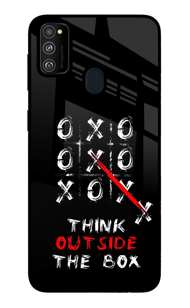 Think out of the BOX Samsung M21 2020 Glass Case Back Cover by Casekaro