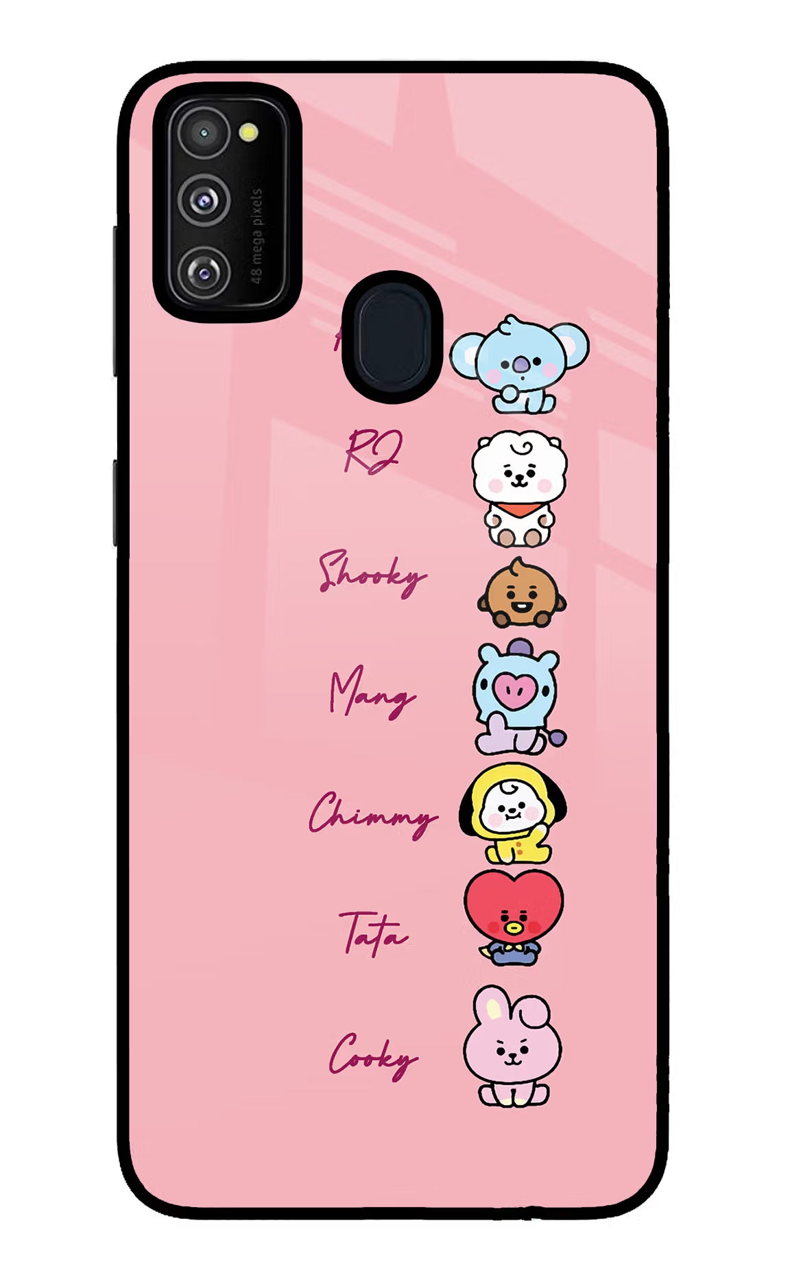 BTS names Samsung M21 2020 Glass Case Back Cover by Casekaro