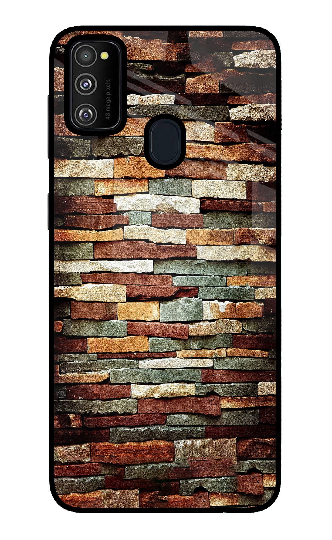 Bricks Pattern Samsung M21 2020 Back Cover