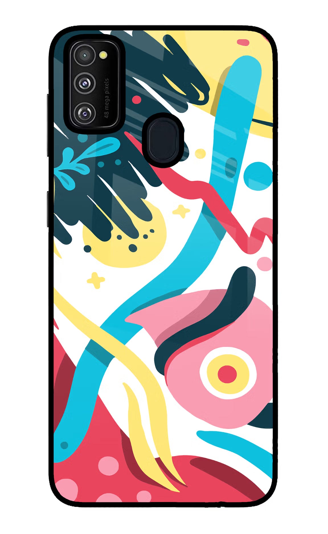 Trippy Samsung M21 2020 Glass Case Back Cover by Casekaro