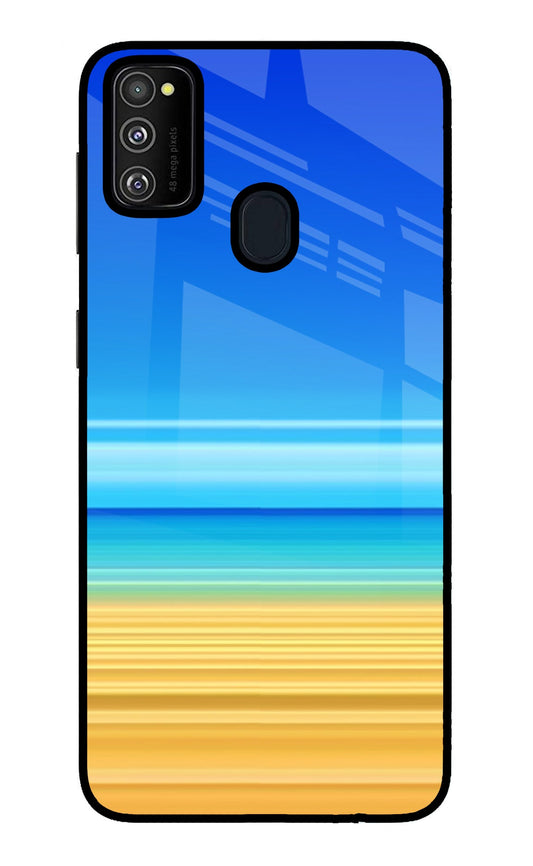 Beach Art Samsung M21 2020 Glass Case