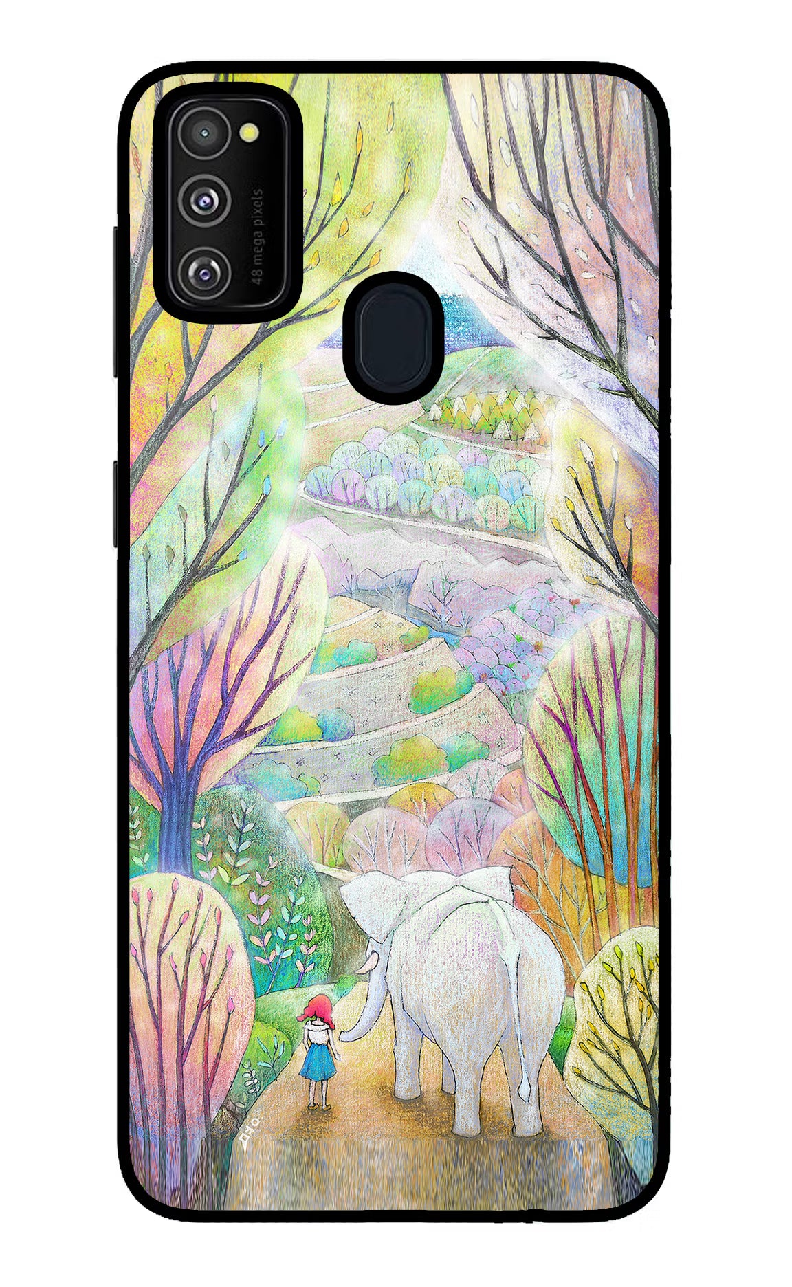 Nature Painting Samsung M21 2020 Glass Case Back Cover by Casekaro