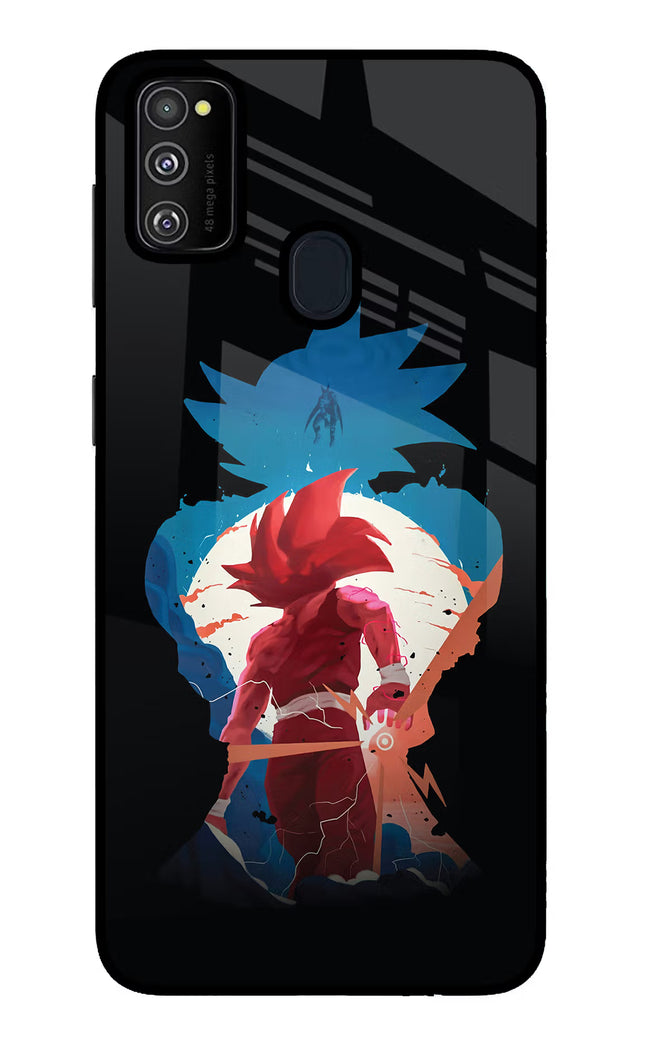 Goku Samsung M21 2020 Glass Case Back Cover by Casekaro