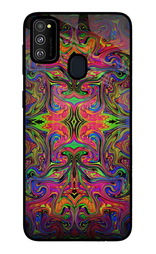 Psychedelic Art Samsung M21 2020 Glass Case