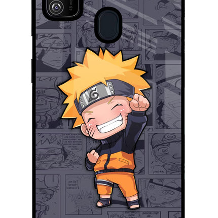 Chota Naruto Samsung M21 2020 Glass Case Back Cover by Casekaro
