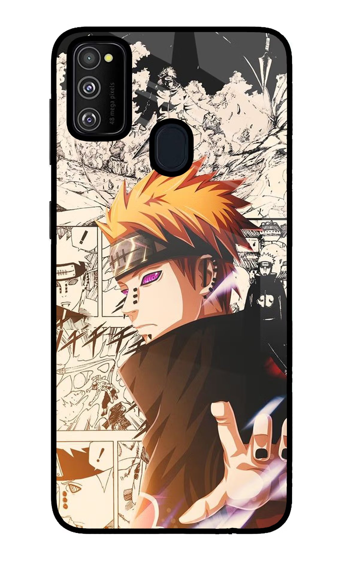 Pain Anime Samsung M21 2020 Glass Case Back Cover by Casekaro