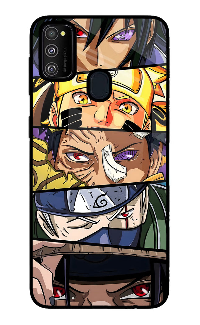 Naruto Character Samsung M21 2020 Glass Case Back Cover by Casekaro