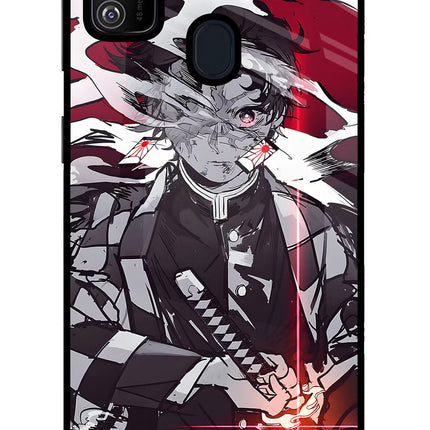 Demon Slayer Samsung M21 2020 Glass Case Back Cover by Casekaro