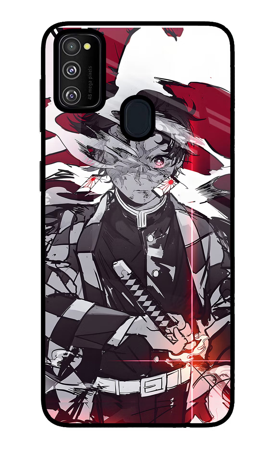 Demon Slayer Samsung M21 2020 Glass Case Back Cover by Casekaro