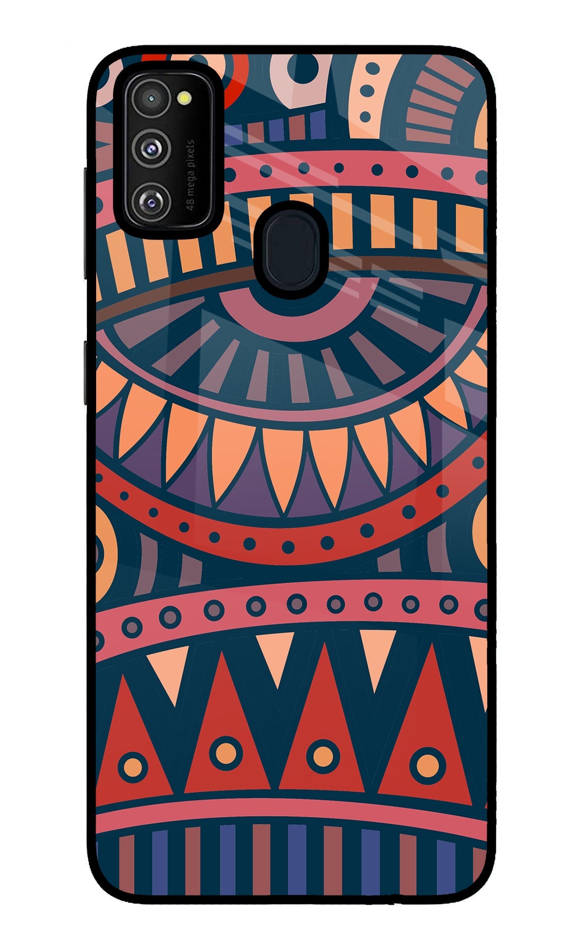 African Culture Design Samsung M21 2020 Glass Case