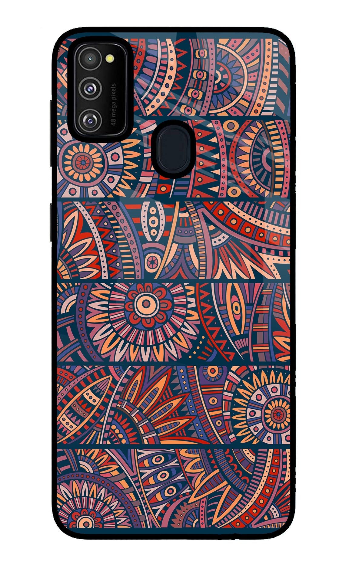 African Culture Design Samsung M21 2020 Glass Case