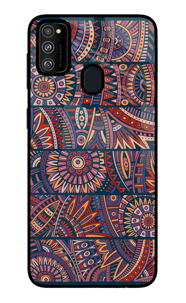 African Culture Design Samsung M21 2020 Glass Case Back Cover by Casekaro