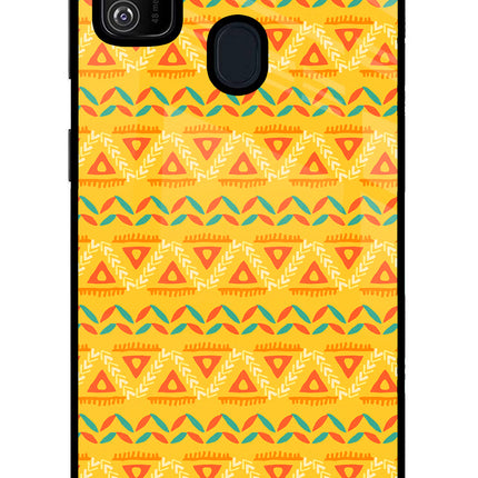 Tribal Pattern Samsung M21 2020 Glass Case Back Cover by Casekaro