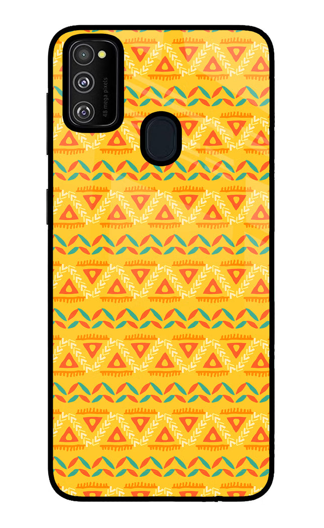 Tribal Pattern Samsung M21 2020 Glass Case Back Cover by Casekaro