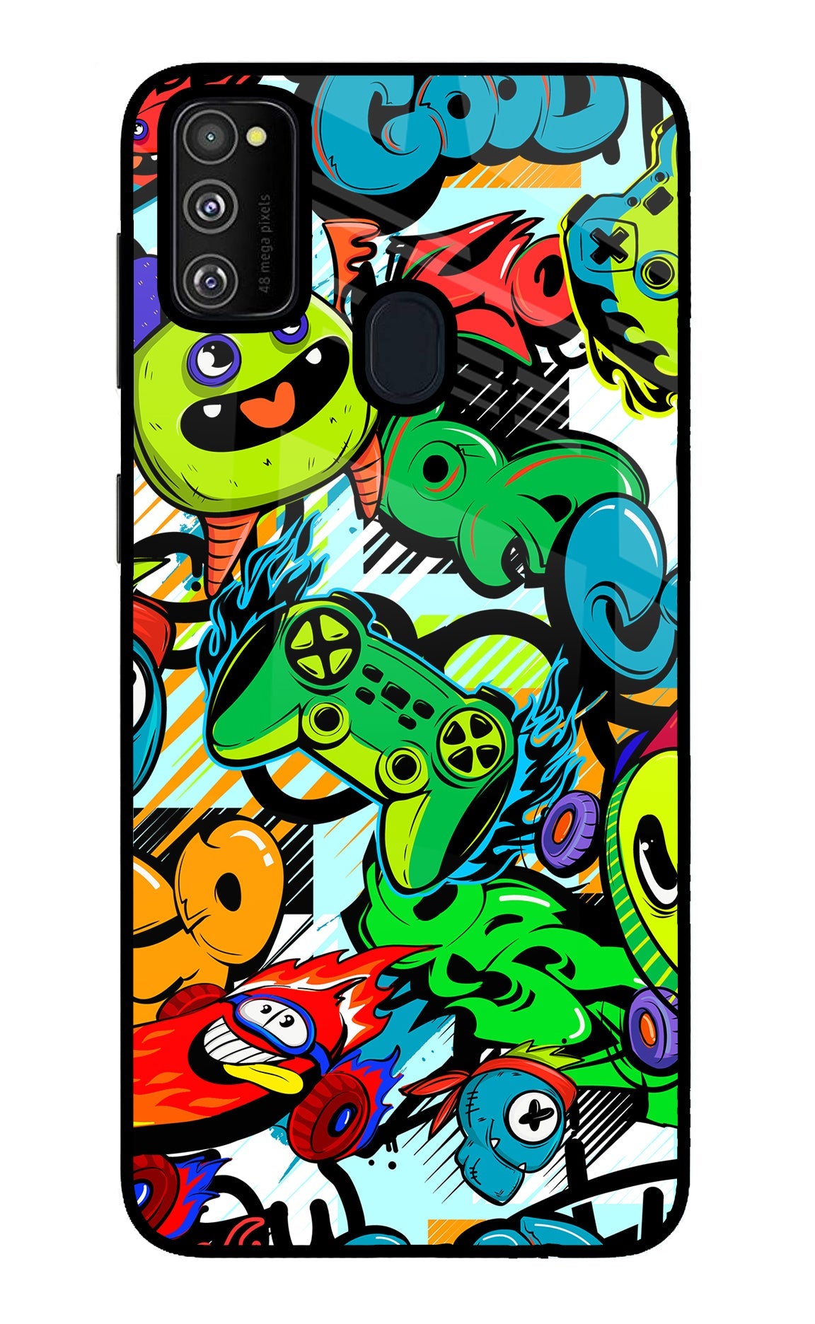 Game Doodle Samsung M21 2020 Glass Case