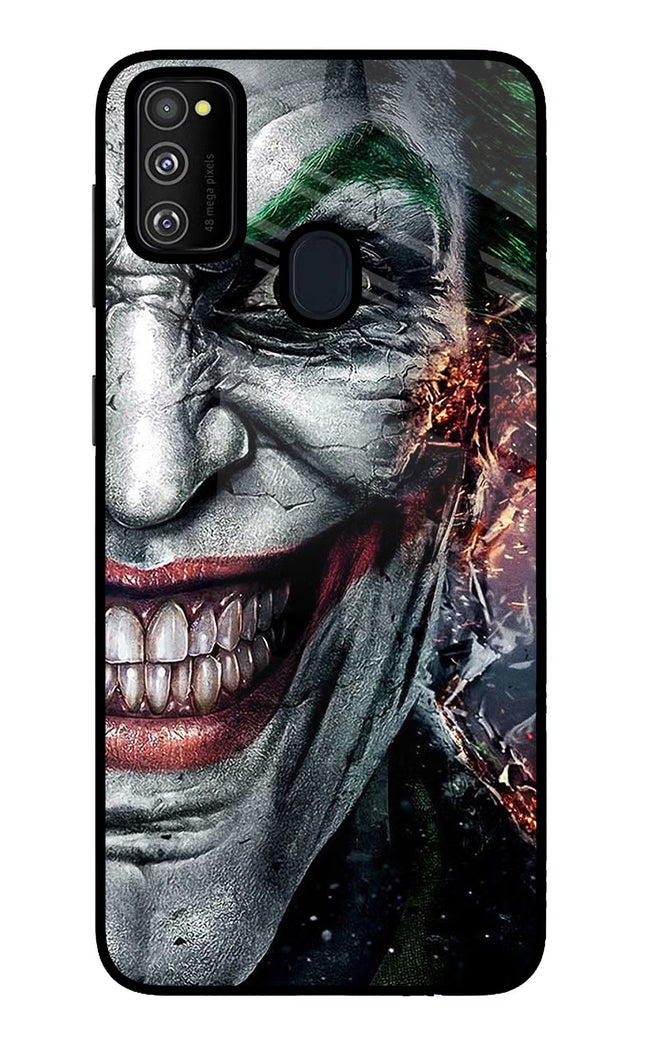 Joker Cam Samsung M21 2020 Glass Case Back Cover by Casekaro