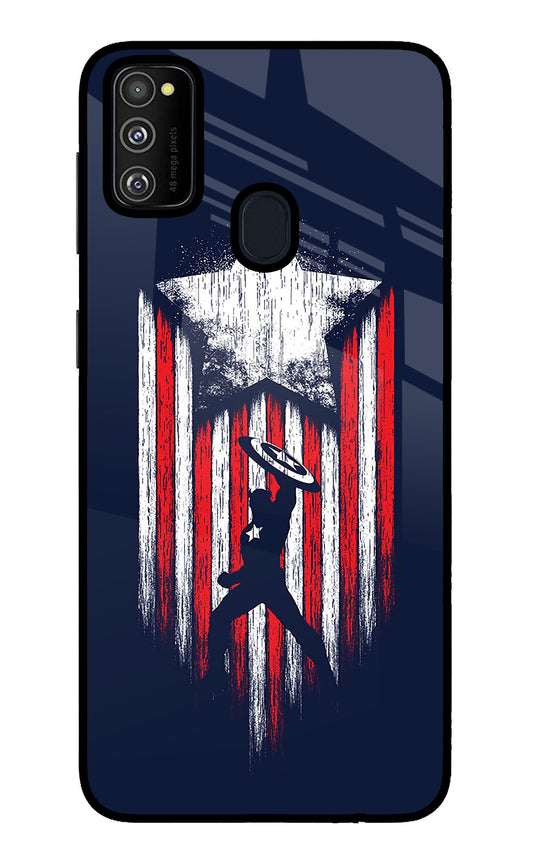 Captain America Marvel Art Samsung M21 2020 Glass Case