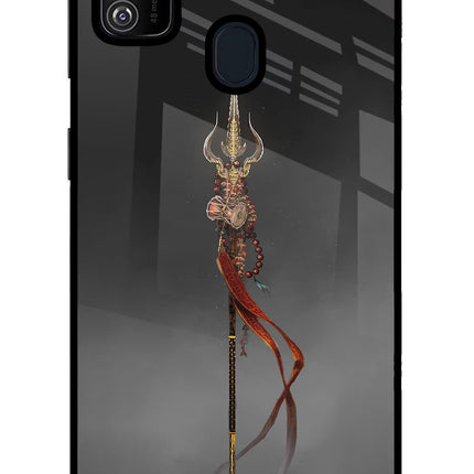 Shiv Trishul Samsung M21 2020 Glass Case Back Cover by Casekaro