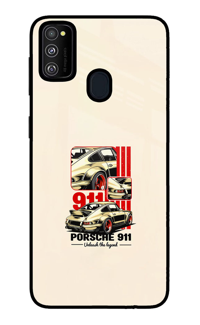 Classic Porsche 911 Samsung M21 2020 Glass Case Back Cover by Casekaro