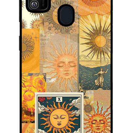 Sun Samsung M21 2020 Glass Case Back Cover by Casekaro