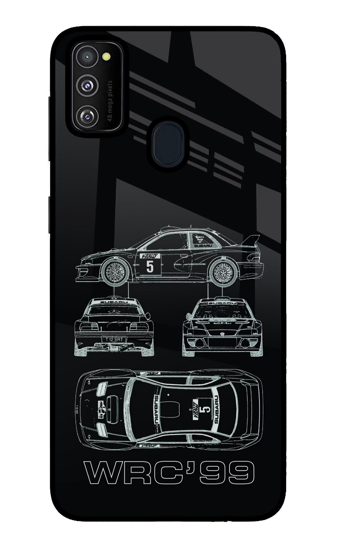 WRC'99 Samsung M21 2020 Glass Case Back Cover by Casekaro
