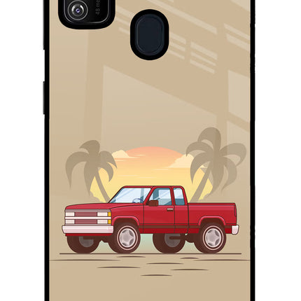 Desert Classic Drive Samsung M21 2020 Glass Case Back Cover by Casekaro