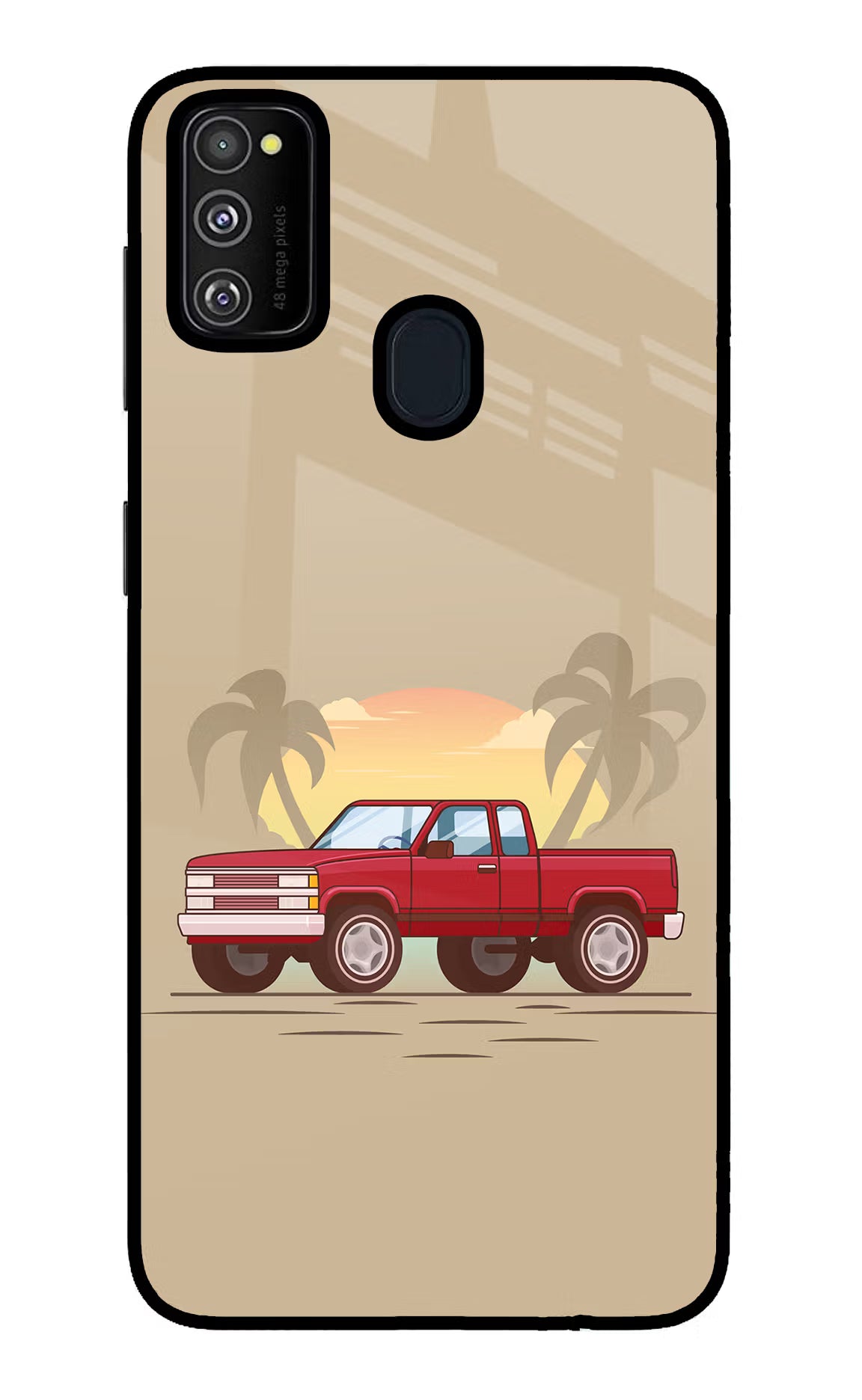 Desert Classic Drive Samsung M21 2020 Glass Case Back Cover by Casekaro