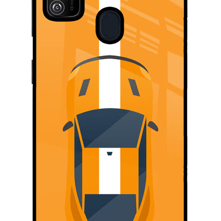 Highway Pursuit Samsung M21 2020 Glass Case Back Cover by Casekaro