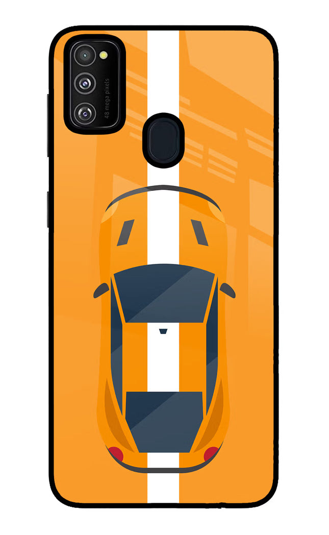 Highway Pursuit Samsung M21 2020 Glass Case Back Cover by Casekaro