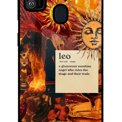 Leo Zodiac Samsung M21 2020 Glass Case Back Cover by Casekaro