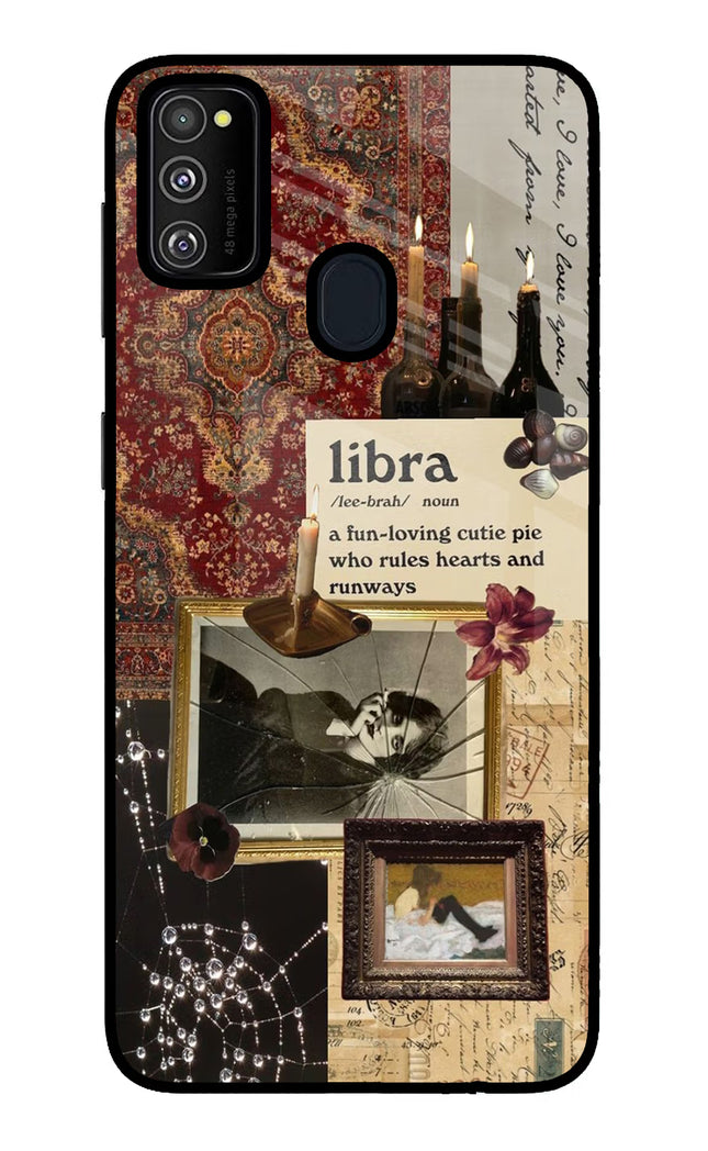 Libra Zodiac Samsung M21 2020 Glass Case Back Cover by Casekaro