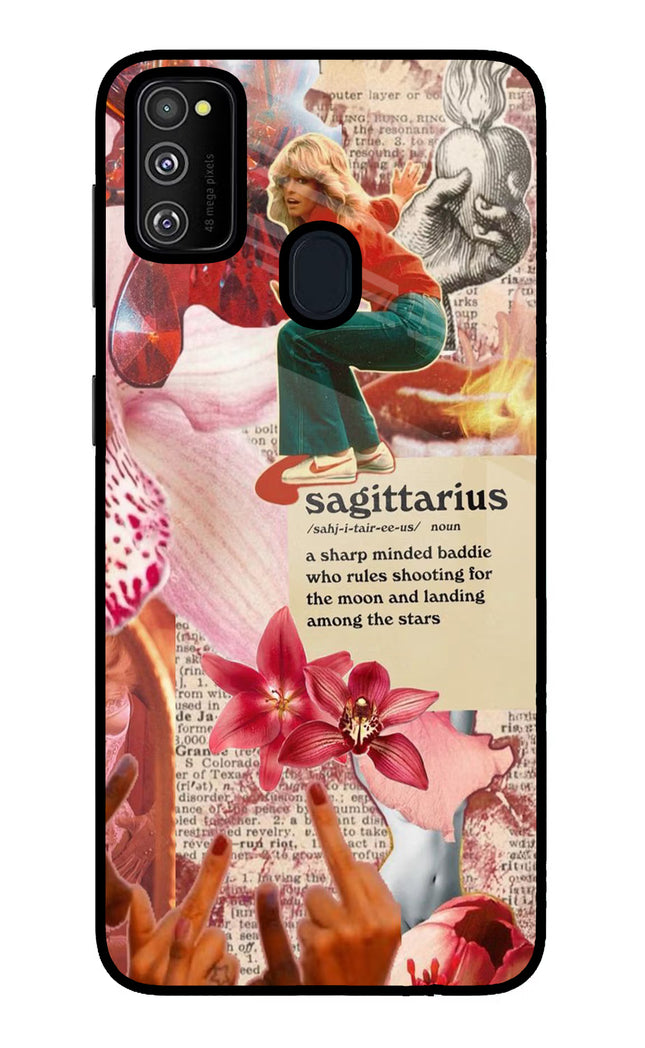 Sagittarius Zodiac Samsung M21 2020 Glass Case Back Cover by Casekaro