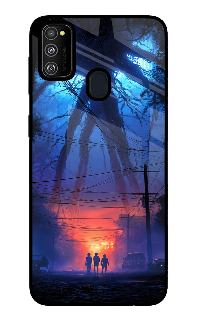 Ordinary Things Shadow Samsung M21 2020 Glass Case Back Cover by Casekaro