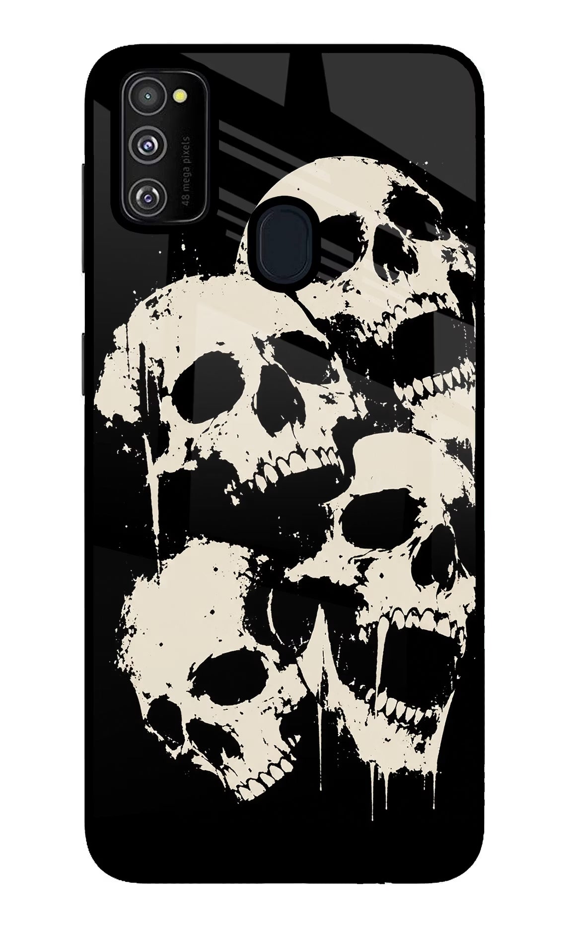 Dead Stack Samsung M21 2020 Glass Case Back Cover by Casekaro